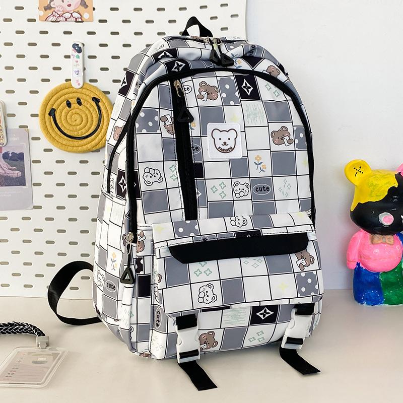 Schoolbag for high school students, small fresh schoolbag for junior high school students, new printed backpack for women's casual versatile