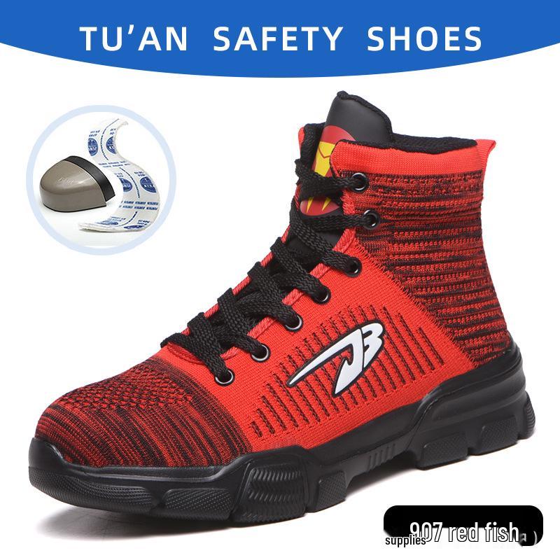 Steel Toe Non-Slip Anti-Smash Safety Boots – Comfortable, High-Top, Puncture-Resistant, Long-Lasting Protection for Men