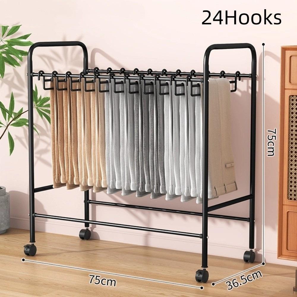 Floor-standing Pants Storage Rack Multifunctional Pulley Wheel Hanging Rack Space Saving Clothes Storage Rack Clothes Storage