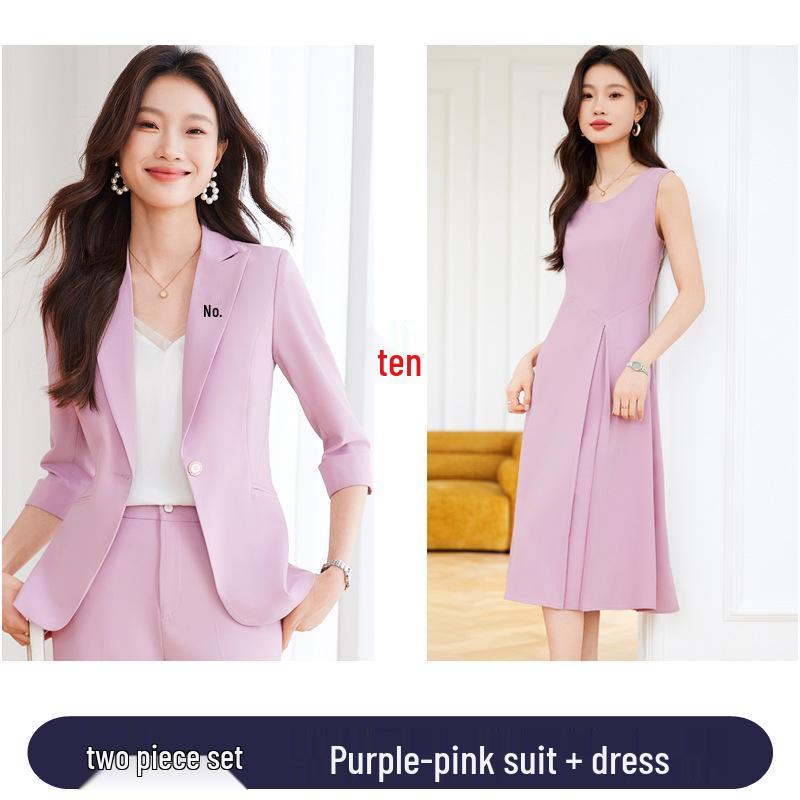 Women's Seven-Sleeve Professional Suit Set - Spring Fashion Formal Dress for Work and Interviews