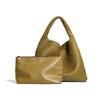 Pure hand-woven women's bags, large-capacity shoulder handbags, fashionable and versatile underarm bags, exquisite and simple