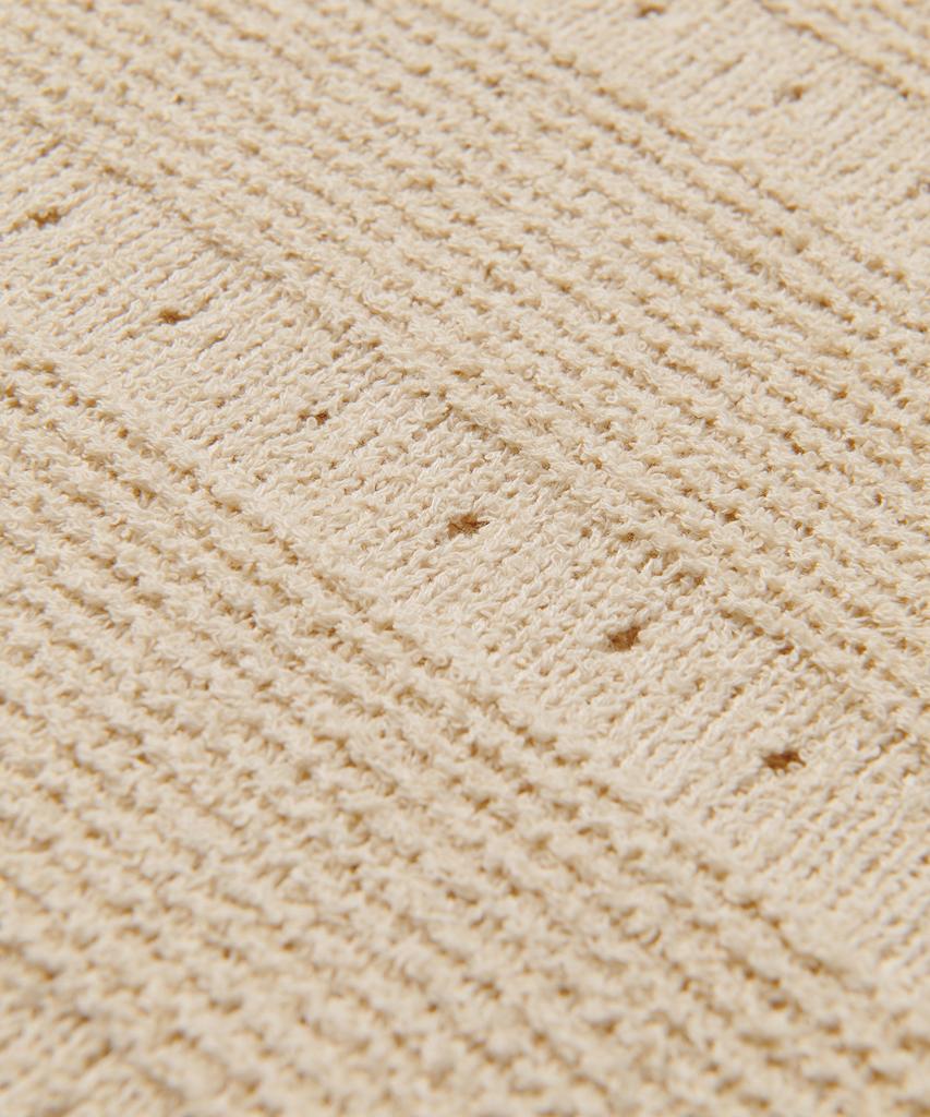 Le Mad Boucle Scallop Round Half Knit - Beige
