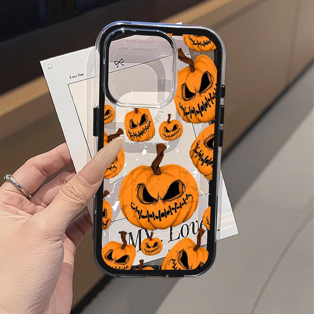 

Drop-proof Halloween Pumpkin Phone Case for iPhone 17 Pro Max/16/15 Pro with Large Cutouts 16 Pro Max