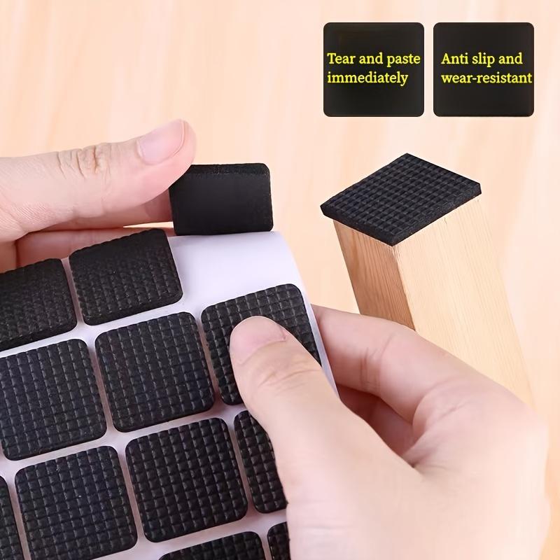 30pcs Thickened Anti Scratch and Anti-wear Soundproof Table and Chair Footrest Square Black Self-adhesive EVA Bench Sofa Furniture Protection Mat