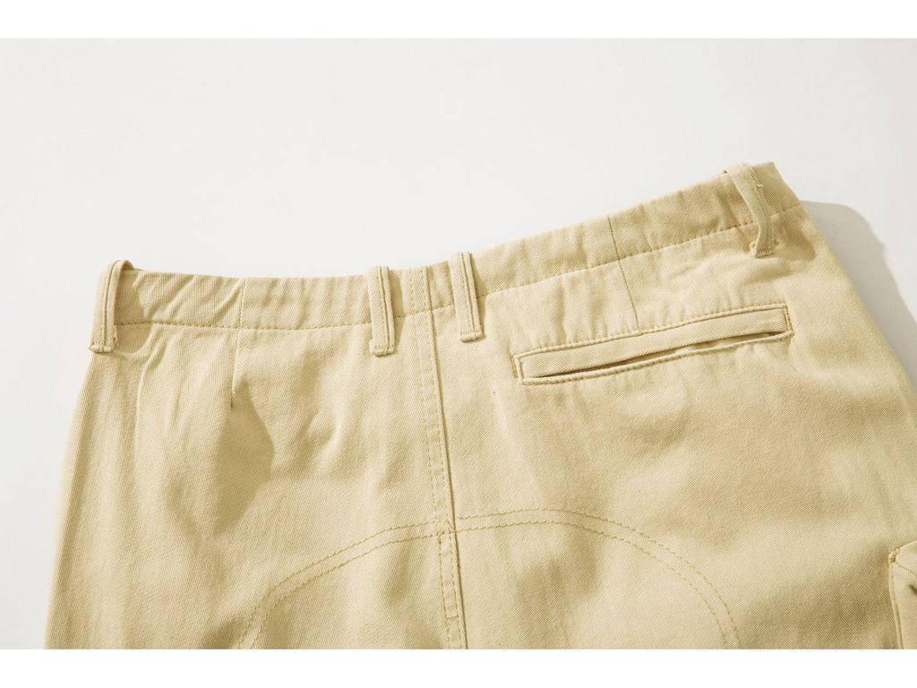 Stone Washed Casual European & American Four-Pocket Loose Solid Color Overalls