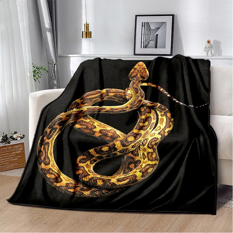 Gothic Snake Serpent Python Viper Blankets Soft Throw Blanket for Home Bedroom Bed Sofa Picnic Travel Office Cover Kids Gift