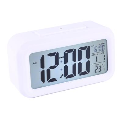Reloj Despertador Digital con Retroiluminación LED, Snooze, Escritorio, Pantalla de Temperatura y Calendario, Local