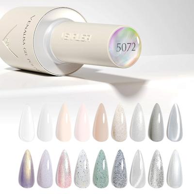 Gel Nail Polish 10ml Hema TPO Free Snow Lotus Winter Glitter Shinning Soak Off UV LED Gel Varnish Nail Manicure