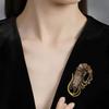 Fashion Rhinestone Based Shrimp Shaped Brooches For Women Clothing Coat Jewelry Accessries Gifts