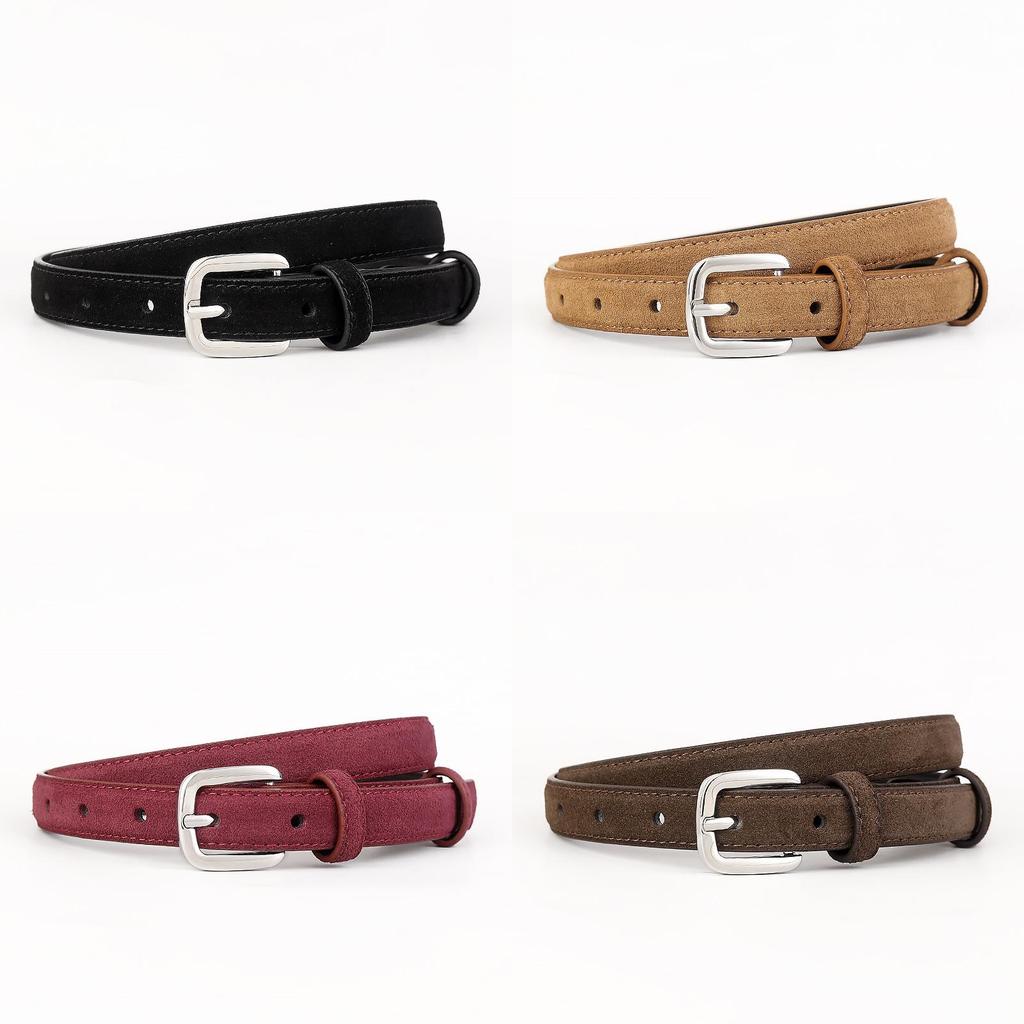 Minimalist Leather Belt For Women With Pin Buckle For Casual And Office Wear