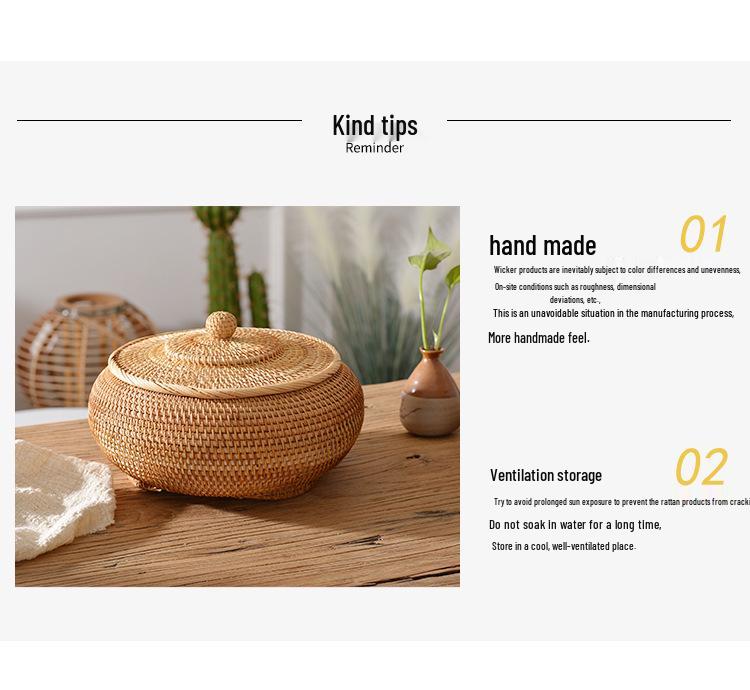 Vietnamese Pu'er Tea Tuocha Storage Box – Autumn Vine Woven Jar for Loose Leaf Tea and Snacks