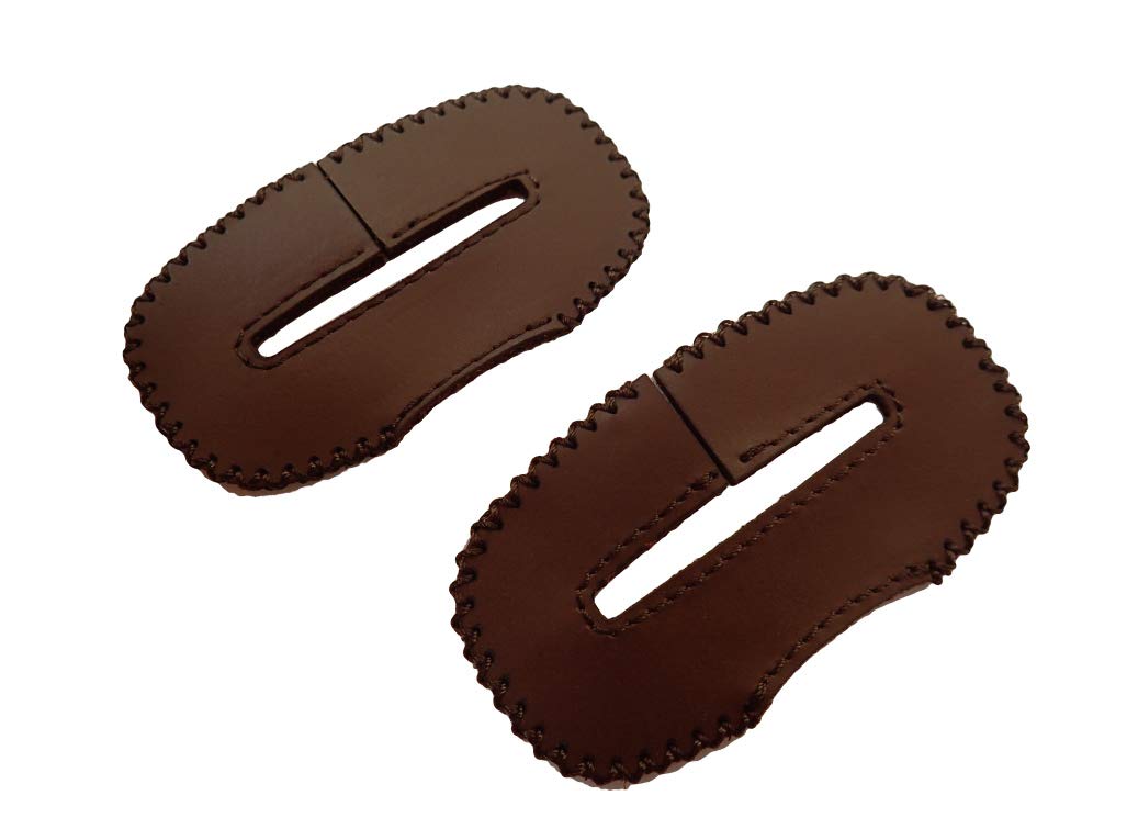 

Toyota 80 Series Harrier Genuine Leather Seat Belt Cover (Dark Brown) Leather Cover Parts коричневый