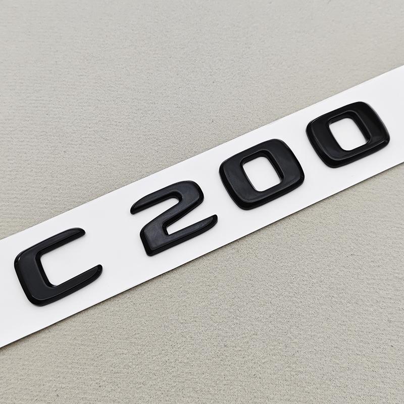 

3D ABS Black A180 A200 A250 C180 C200 Logo Letters Car Rear Trunk Badge Sticker For Mercedes Benz W177 W176 V177 W206 W204 S205