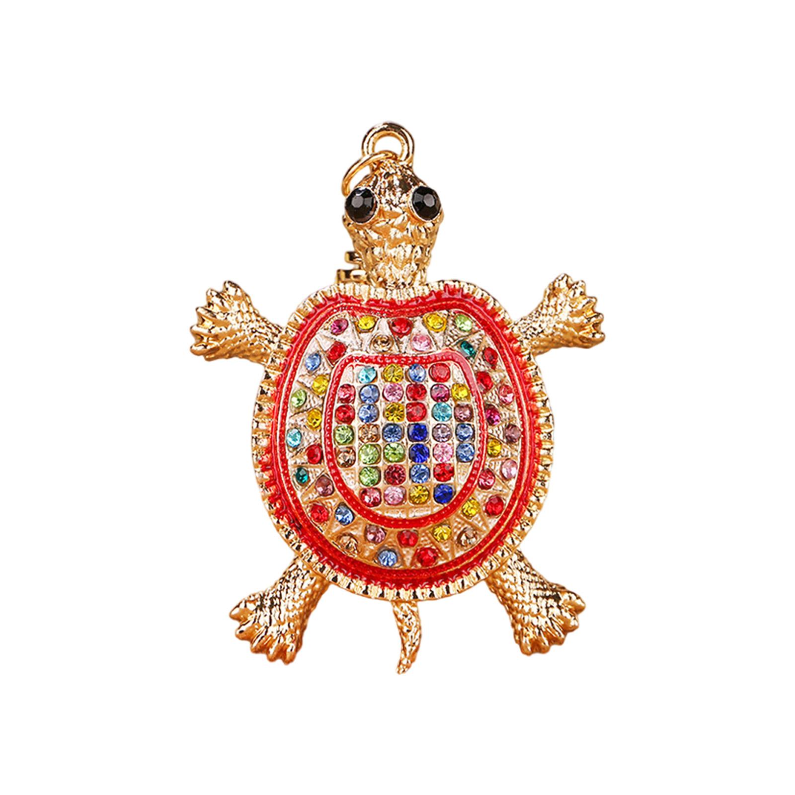 

Многоцелевой брелок для ключей с черепахами и стразами, подвеска для сумки, блестящий брелок для женщин и девушек со стильным дизайном подвесок разноцветный