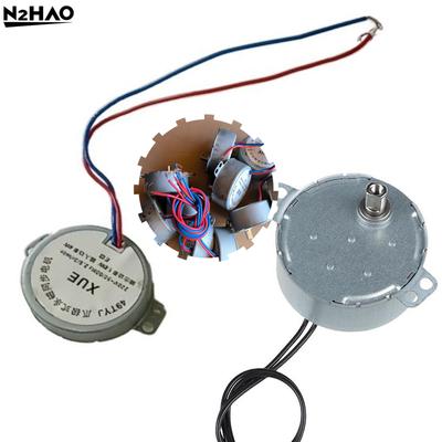 Motor 49TYJ 220V 4W Polos de Garra Ímã Permanente Porta Plana Motor Síncrono Para Motor de Ventilador com Cabeça Giratória Peças Motor de Ventilador Elétrico