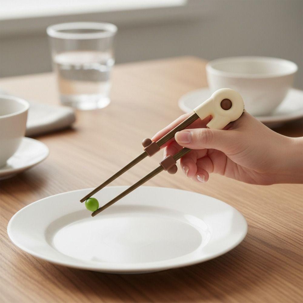 Silicone Connector Kid Training Chopstick Wood Chopsticks Trainer Chopstick Training Helper  Adult