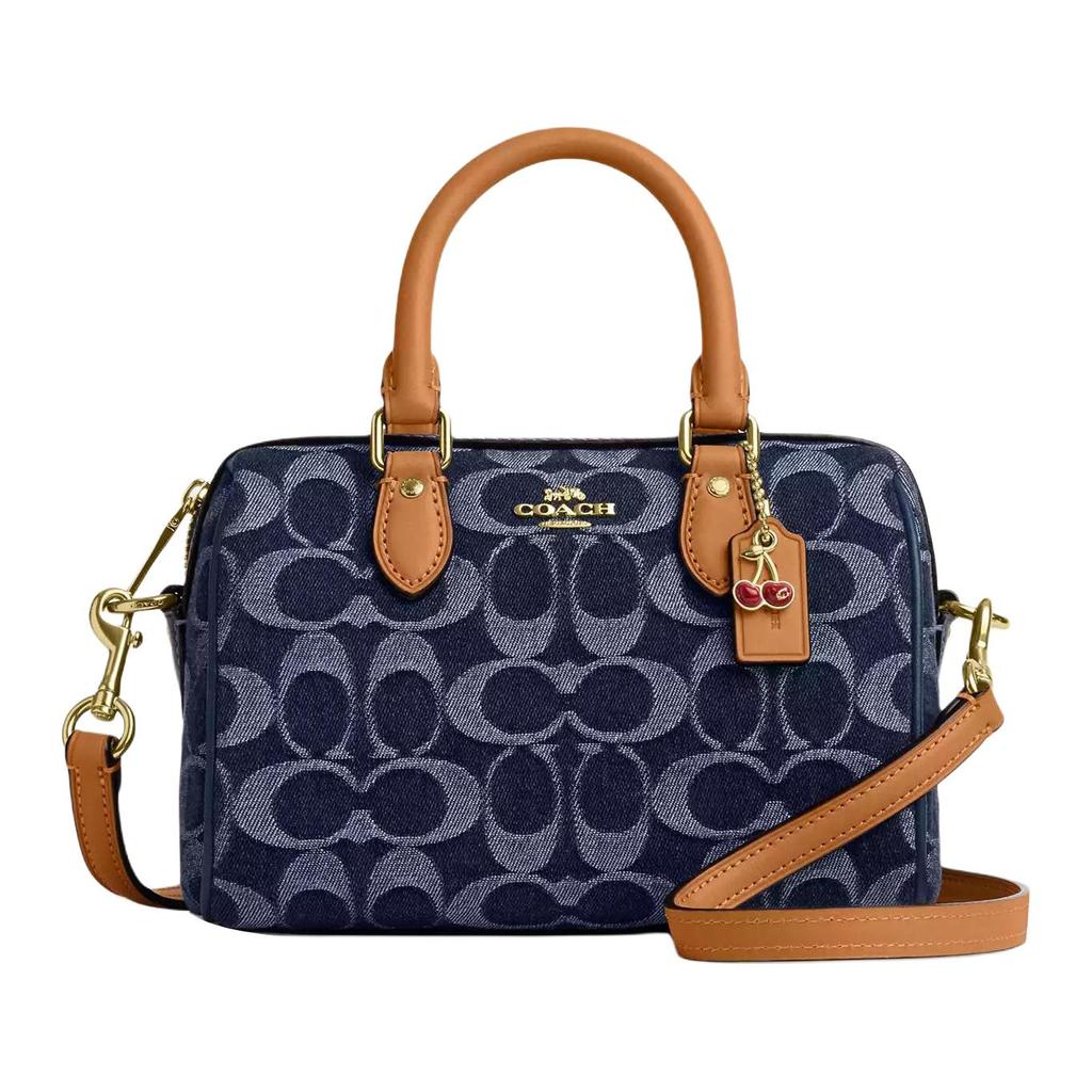Coach Women Signature Canvas Crossbody Bag Lightweight Daily Purse CY742-IMXIA