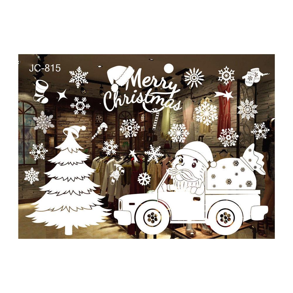Christmas Window Stickers Christmas Snowflake Casement Clings Stickers Xmas Reindeer Decals Home Decoration