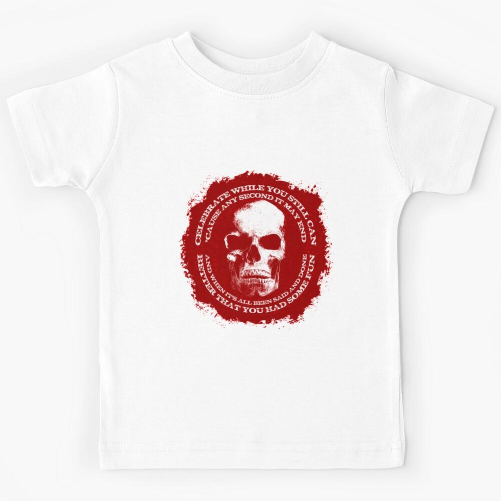 No One Lives Forever Red - Skull -|Perfect Gift Kids T-Shirt 170