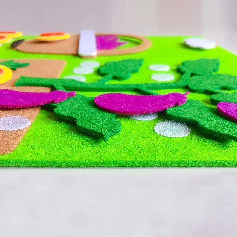 Kids Montessori Math Playthings Picking Vegetables DO-IT-YOURSELF 3D Puzzles Digital Education Kindergarten Early Learning Toys Presents