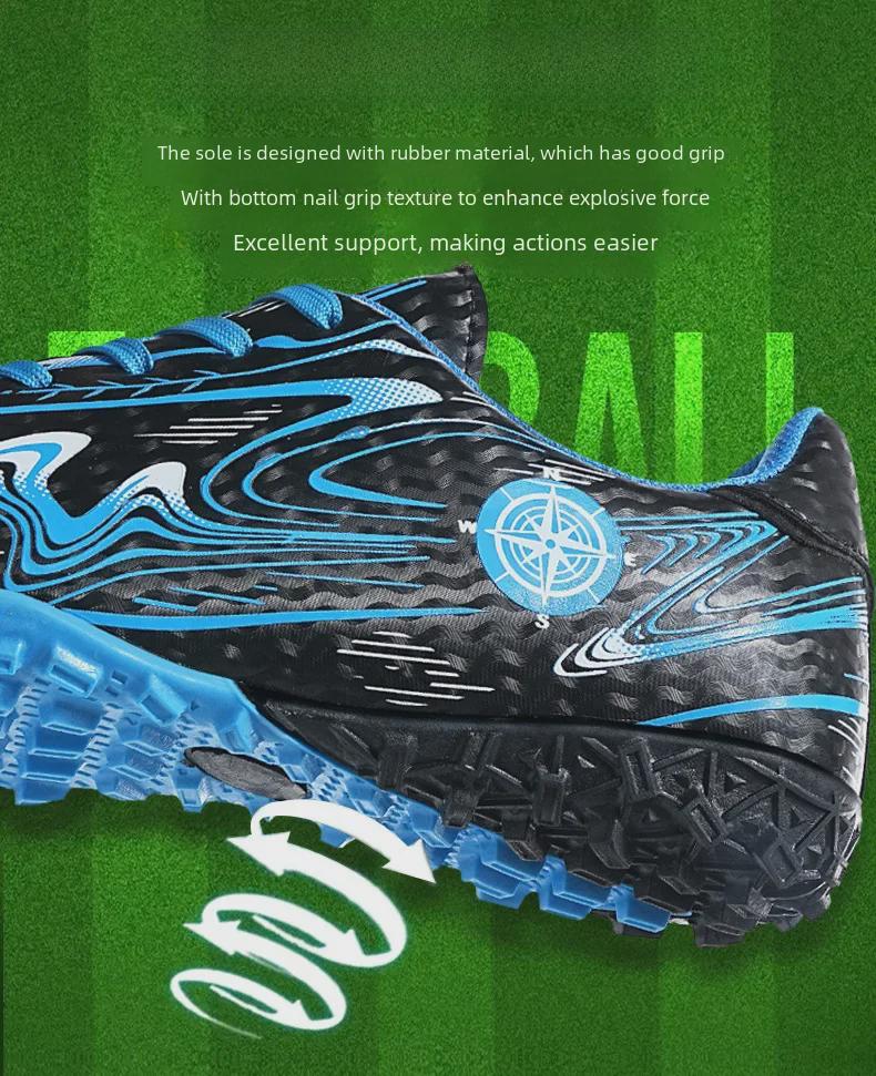 Kids' Long Spike Football Shoes – Youth TF Studs for Boys & Girls Training & Competition