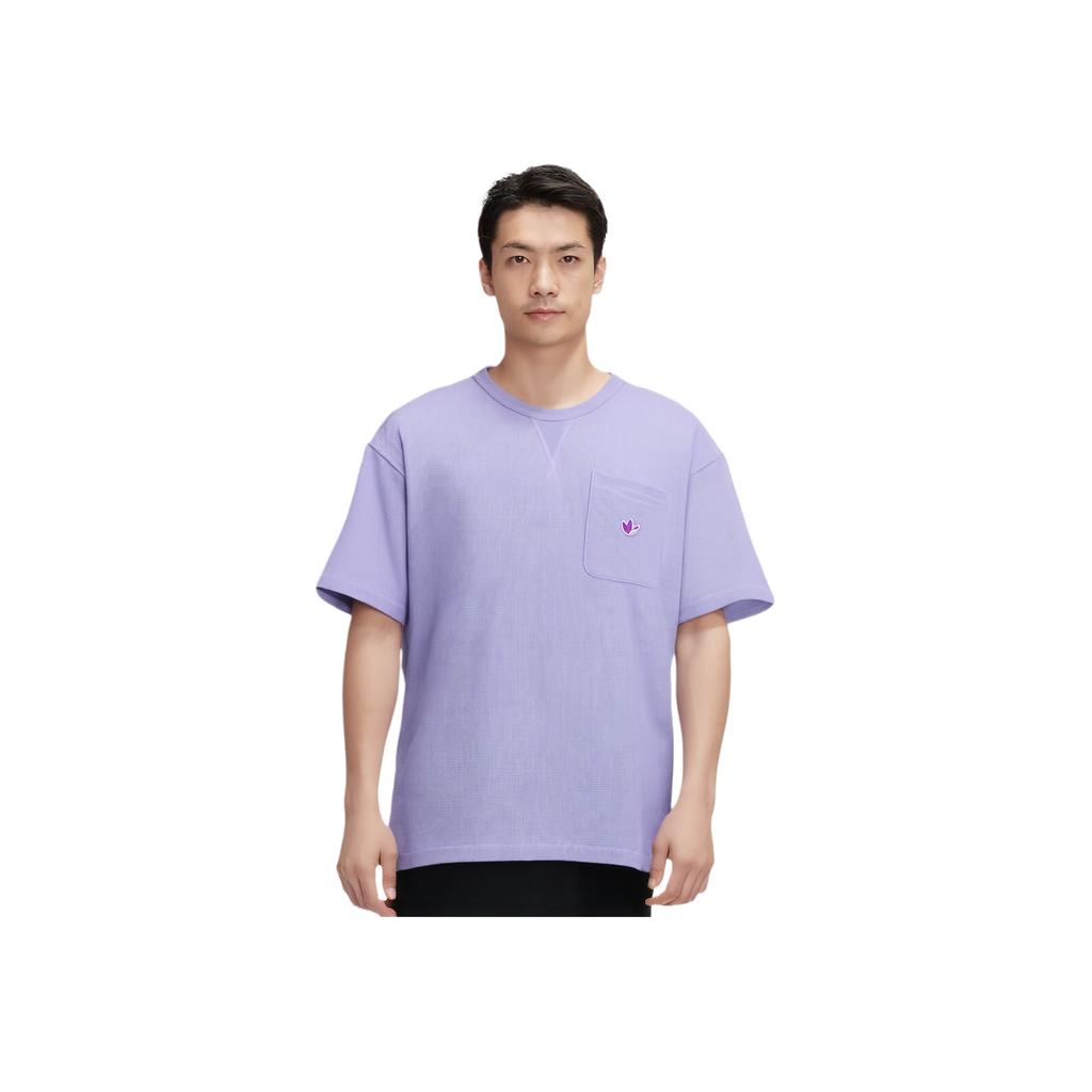 adidas Originals SS24 CVD Tee U2 Series Loose Fit Quick-Dry Pocket Short Sleeve T-Shirt Men Tops Purple JM7293