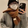 Solid Color Women Knitted Scarf Thicken Windproof Scarves Neck Cover Soft Thermal Neck Warmer