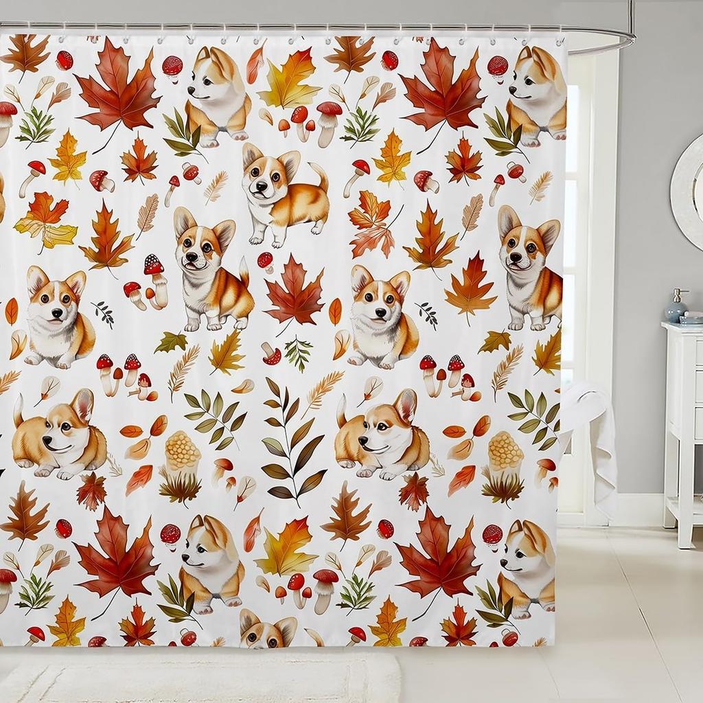 Cat Fabric Shower Curtain for Girls Kids Teen,Colorful Cartoon Animals Bathroom Shower Curtain Sets Cute Pet Shower Curtain