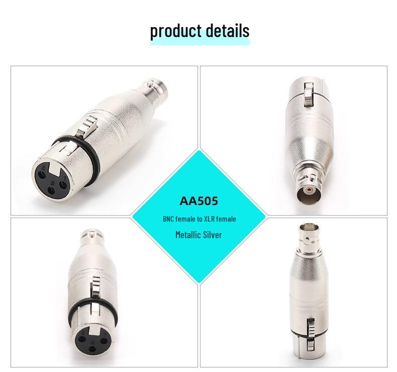Q9 Female To XLR Male/Female 3-Pin Audio Adapter, Cannon To BNC Female SDI Converter.
