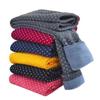 Girls Dot Print Leggings Autumn Winter Kids Fleece Warm Pants Baby Girl Plus Thicken Trousers