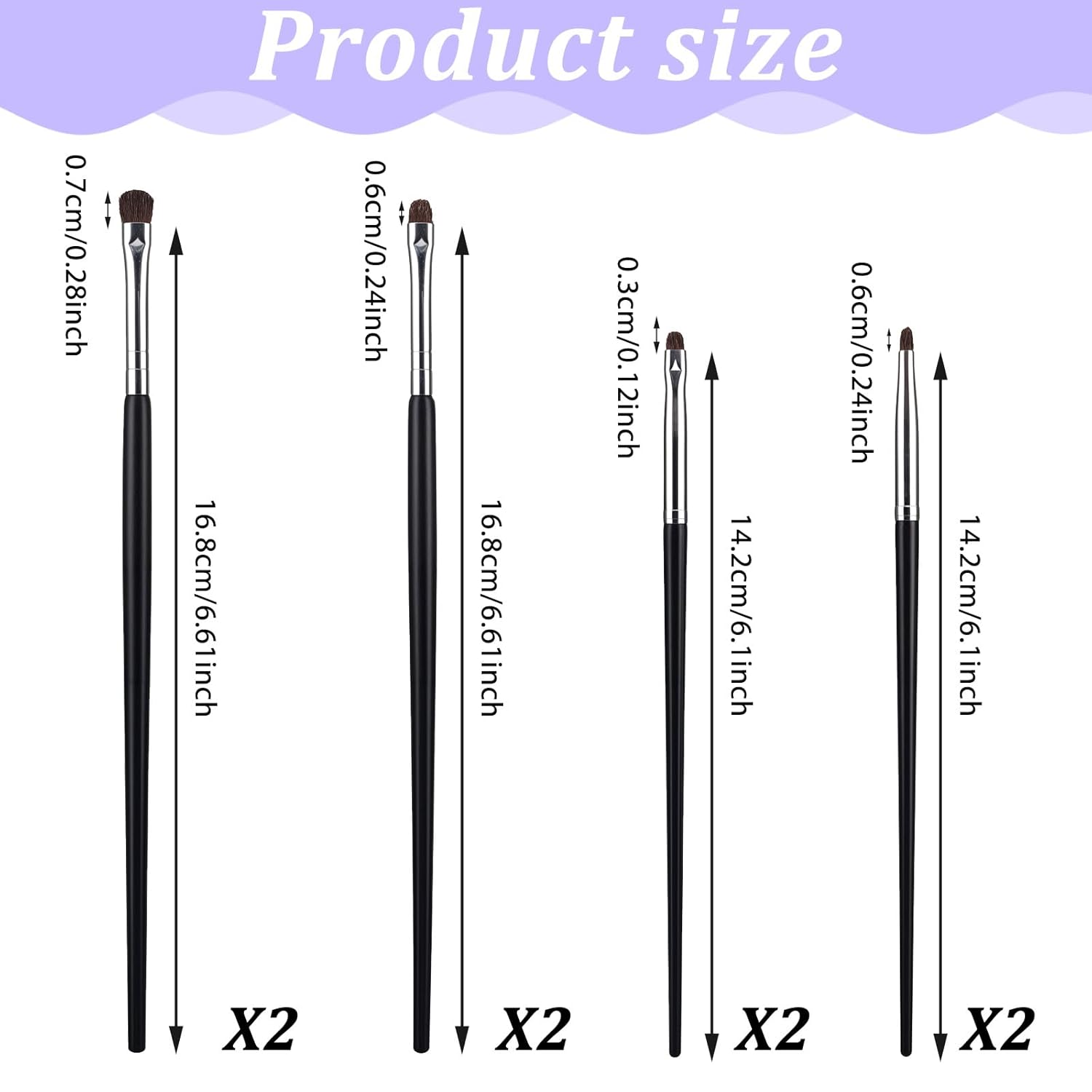 8Pcs Mini Smudge Brush for Eyeliner Eye Makeup Brush Set Eyeshadow Brushes Eyeliner Brushes for Powder Gel Cream Liquid Concealer-Brush Eye liner