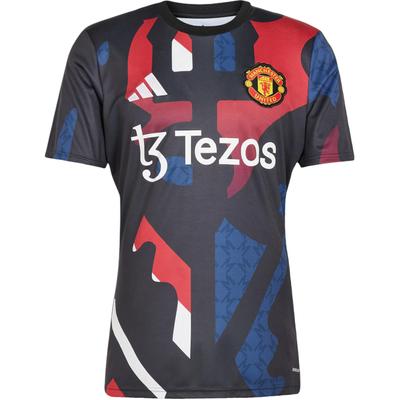 MUFC Preshi Fashion Rundhals-Pullover Kurzarm Fußballtrikot Herren Tops Schwarz Rot Han-Jade-Weiß JD7147