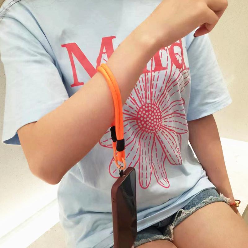 Creative Phone Lanyard Cute Woven Wrist Strap Multifunctional Security Wristband Earphone Anti-lost Short Rope Portable Keychain