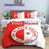 Biancheria da letto personalizzata con stemma del Slavia Praga, set copripiumino copripiumino federa regalo di compleanno per la casa (1 * copripiumino + 2 * federa, senza nucleo)