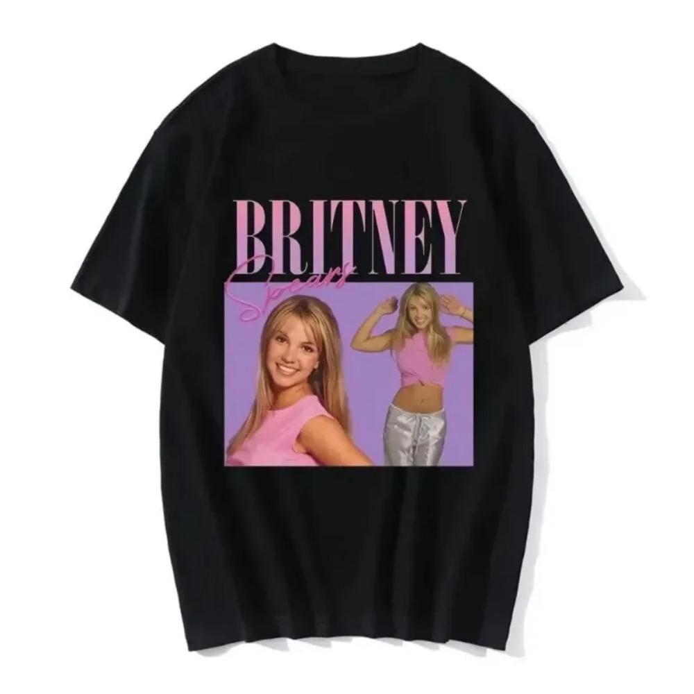 

90s Singer Britney Spears Print T-Shirts Men Women Short Sleeve Hip Hop T Shirt Harajuku Tees Tops Women Clothing S