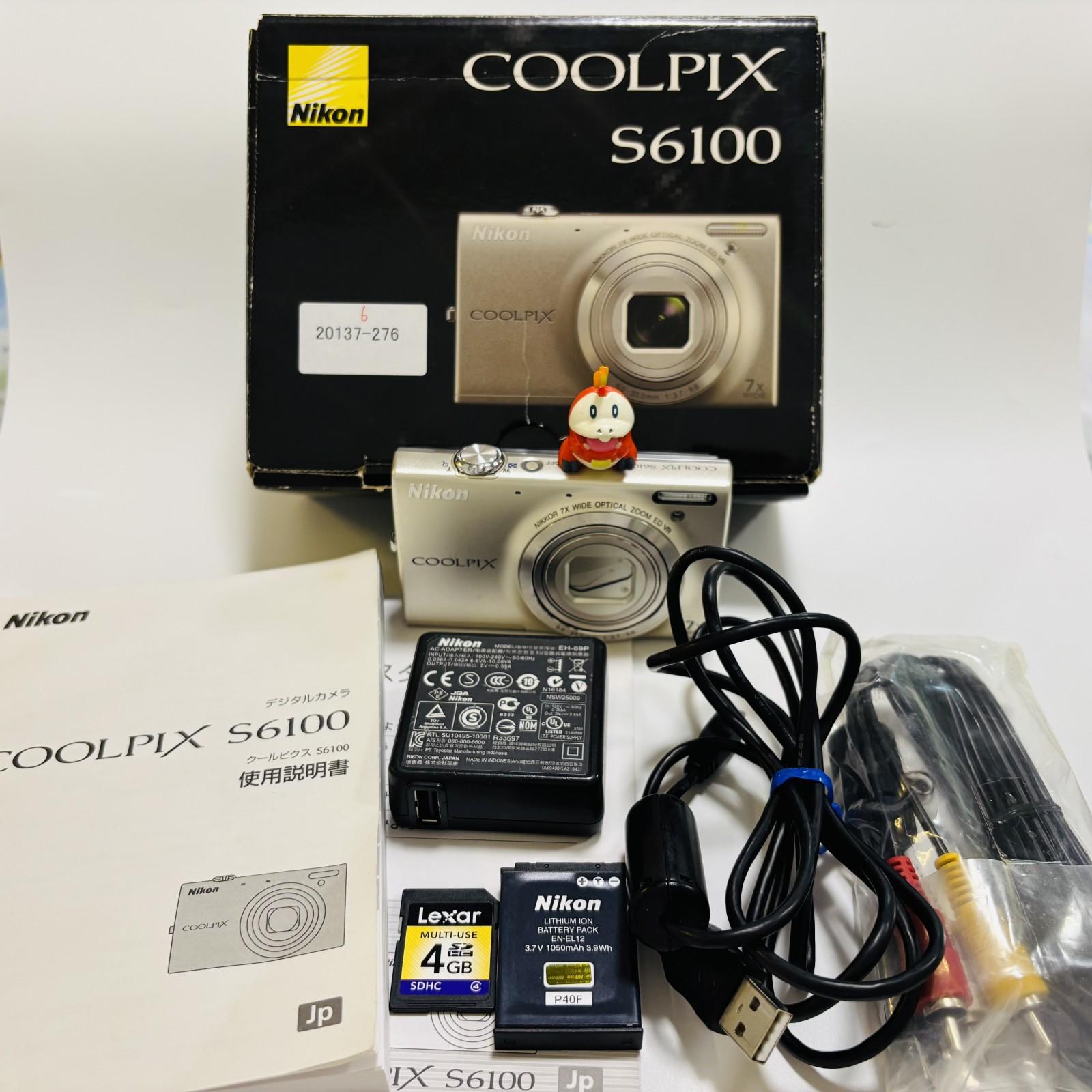 

[Used/Boxed] Nikon COOLPIX S6100 16.0MP Digital Camera Gold 7x Zoom Touch Panel From JAPAN