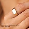 eManco Stainless Steel Punk Style Minimalist Round Ring Gold Plated Women's Rings for Parties and Festivals