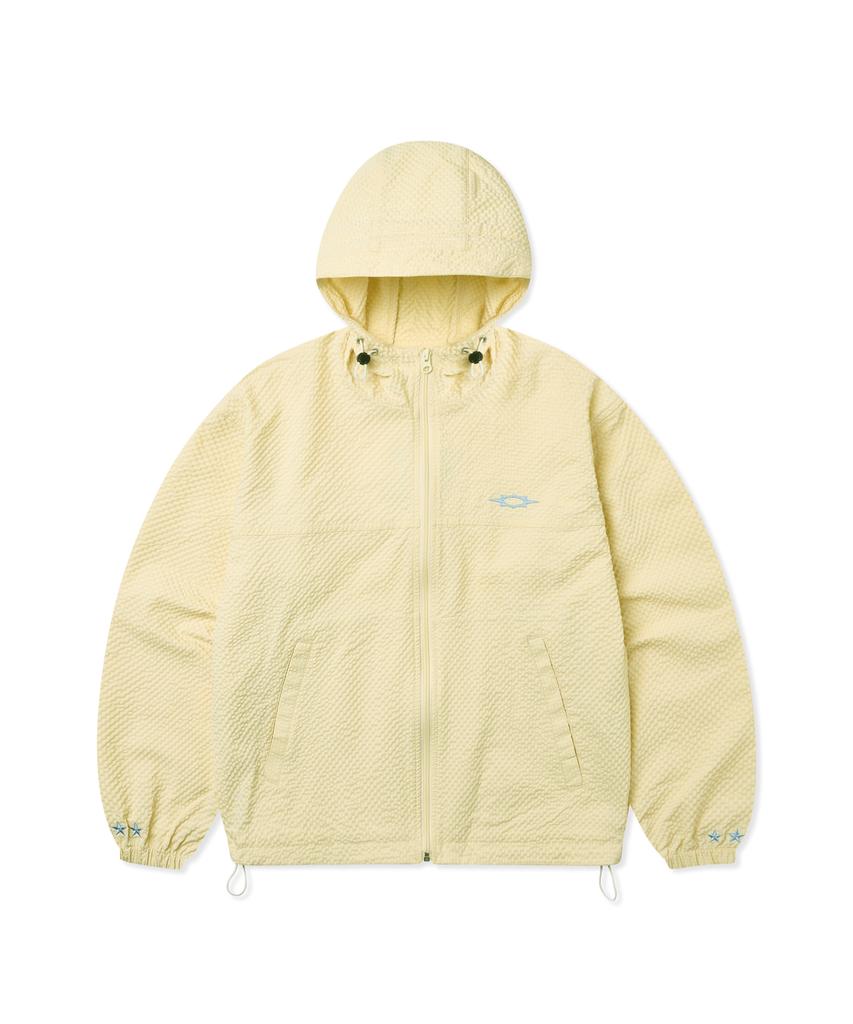 Losers Club Check Seersucker Windbreaker Jacket Yellow