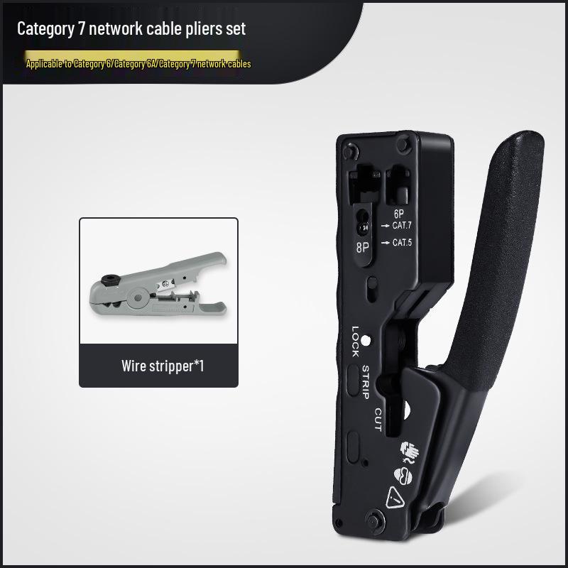 Professional Grade Network Cable Crimping Pliers Set for Cat5, Cat6, Cat7 Connectors