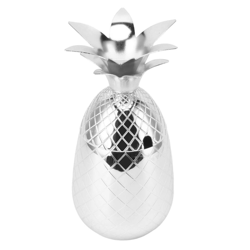 Cocktail Shaker Pineapple Shape Stainless Steel Polished Smooth Surface 500ml for Home Bar