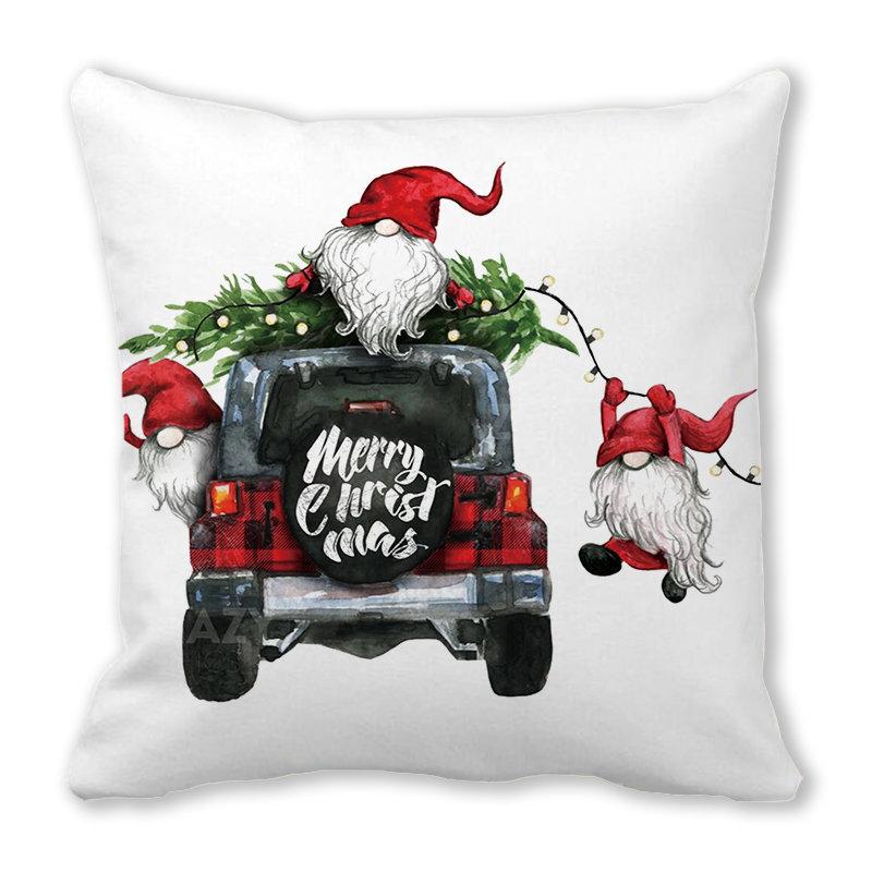 Christmas Decoration Christmas Tree Print Pattern Cushion Cover Home Living Room Sofa Decoration Pillow Pillow Cover 45x45cm
