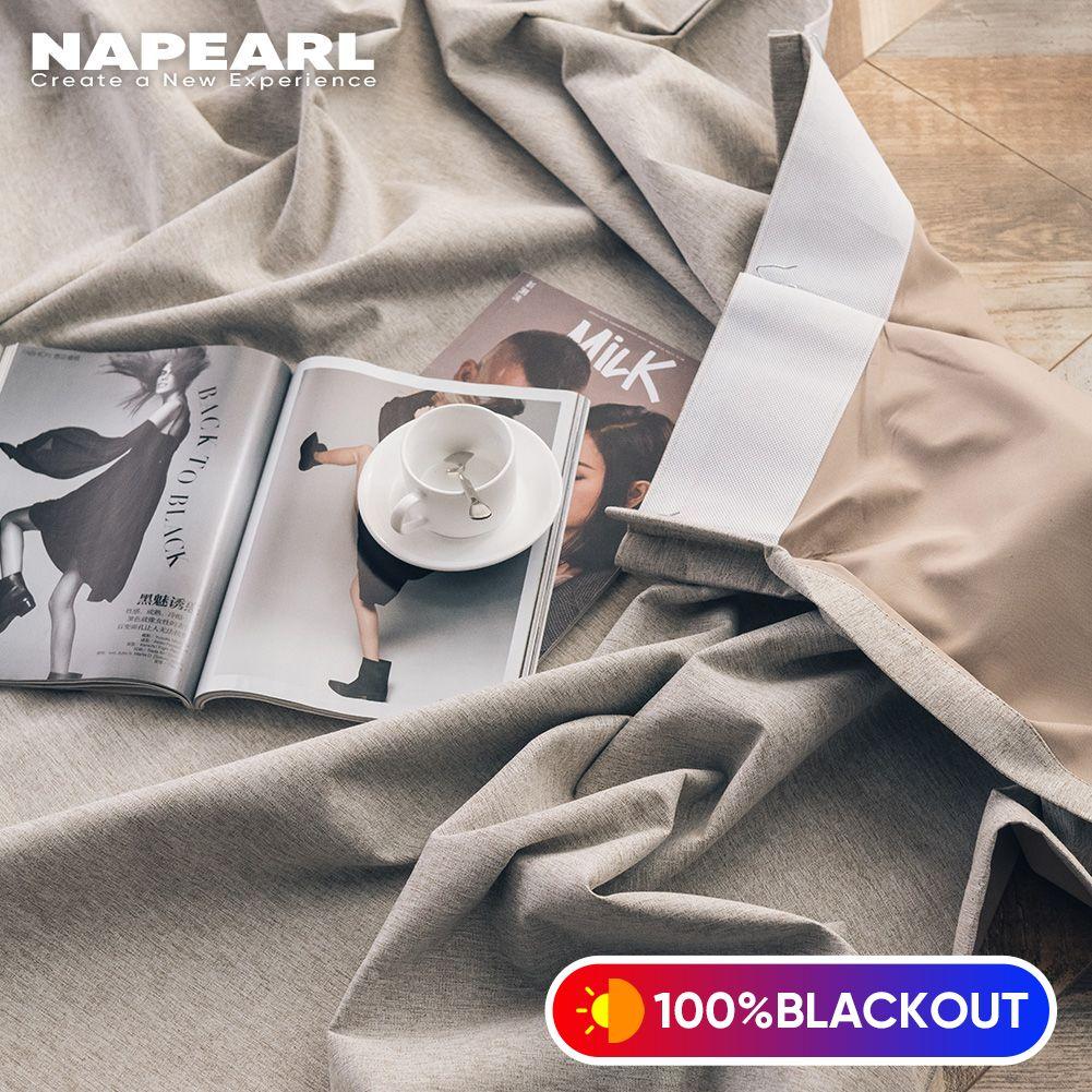 1PC NAPEARL 100% Blackout jednokolorowa pościel zasłona okienna do sypialni nowoczesny typ pierścienia zasłony zasłona do salonu do wystroju domu