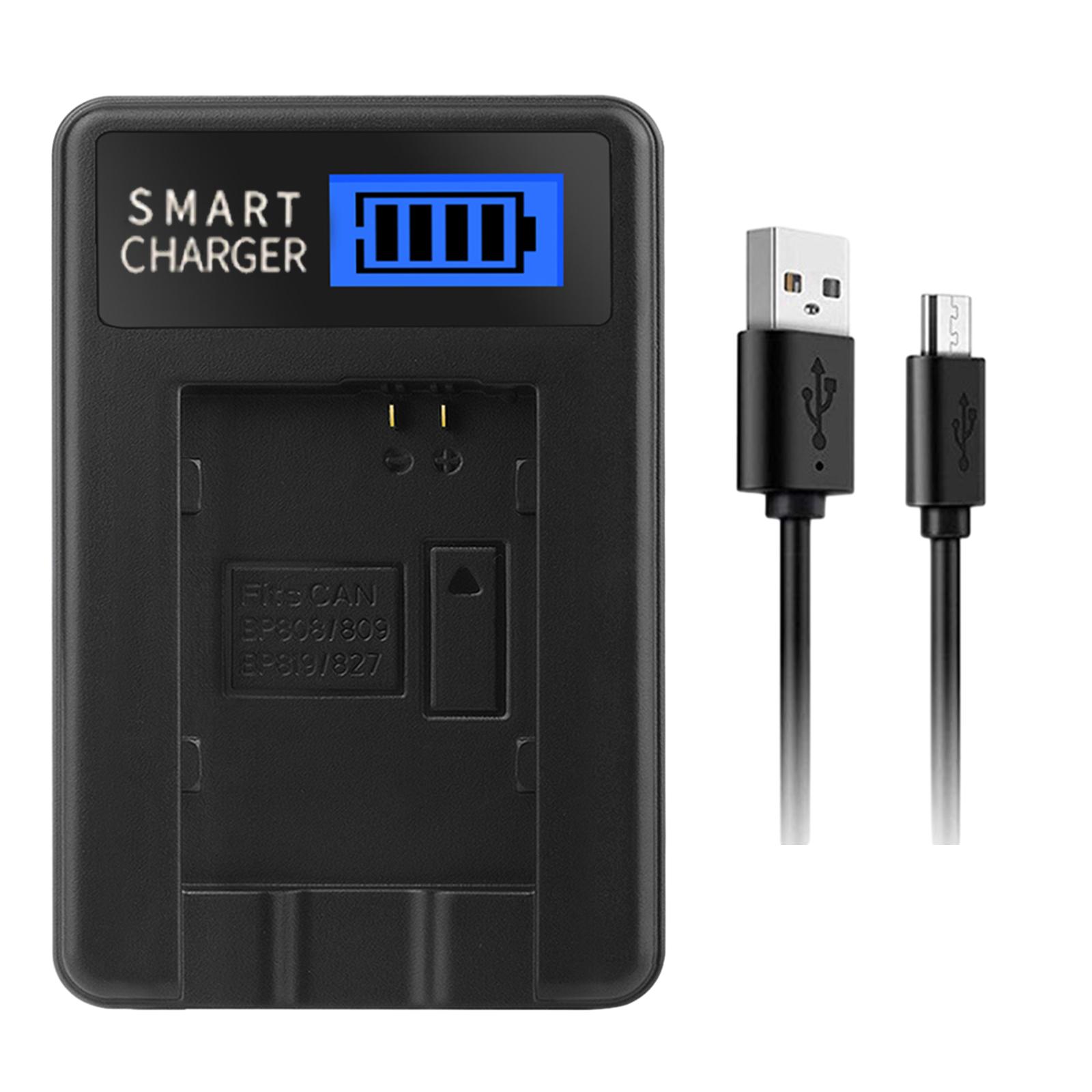 

Compact ABS BP 808 Camera Battery Charger with LCD Display for Canon FS100 Camera Versatile Charging Option USB Charger