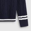 Gap Maglione da donna a trecce in cotone, scollo a V, vestibilità larga, autunno 2025