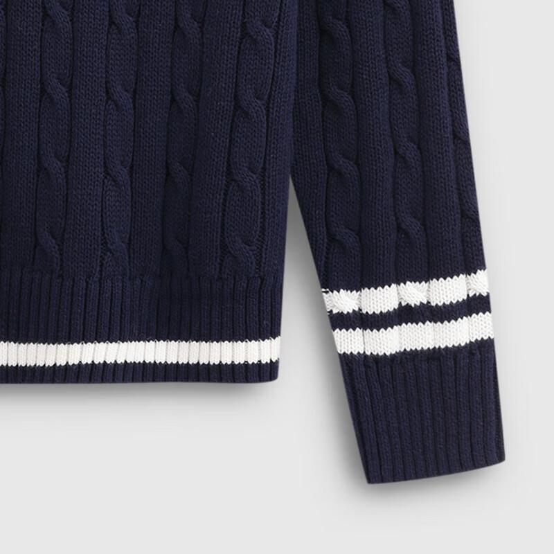 Gap Maglione da donna a trecce in cotone, scollo a V, vestibilità larga, autunno 2025