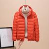 Down jacket women's new short light and thin thickened warm slim white duck down fashion coat