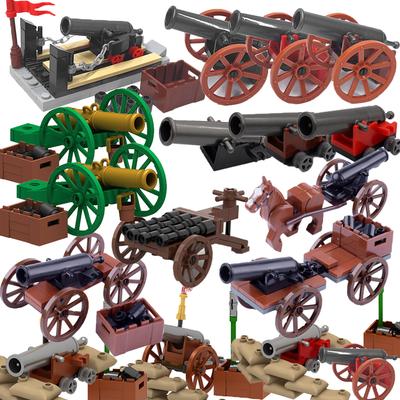MOC Militär Bausteine Figur Napoleonische Kriege Soldat Zubehör Waffe Kanone Sandsack Armee Pirat Mini Ziegel Geschenk X003 DIY
