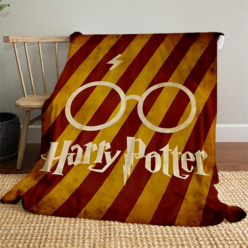 1pc Harry Potter glasses lightning bolt Outdoor Flannel Throw Blanket All Season Soft Warmth,Home Decor 1031104