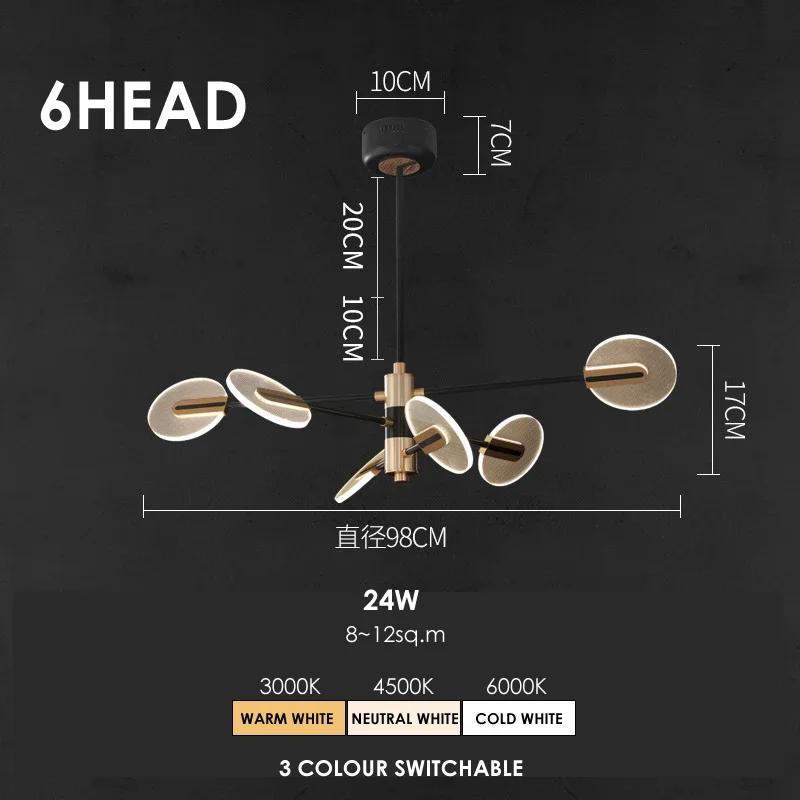 

Креативные светодиодные люстры, освещение, подвесной светильник для столовой, декор интерьера, вращающийся подвесной светильник для гостиной, спальни, бара 3 colors light