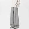 American Retro Lazy Wind Scimitar Pants Trendy Brand Wide-leg Gray Sweatpants Retro Loose Straight Casual Pants